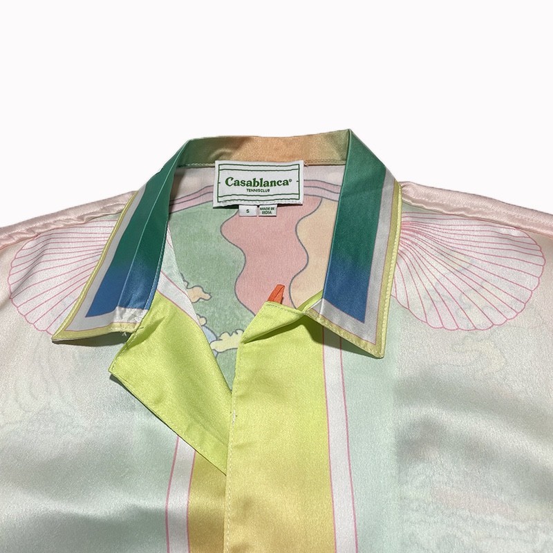 Casablanca Sicilian wind printed summer fairy tale dream short sleeve shirt