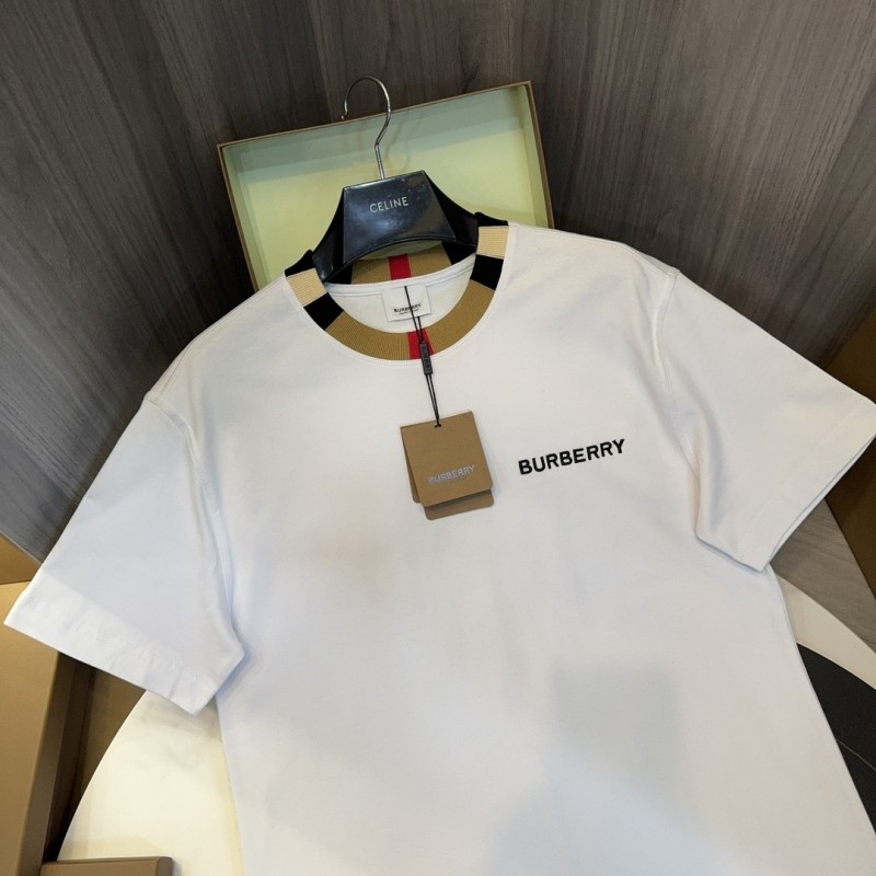 B**rry 2024ss latest logo embroidered cotton short-sleeved t-shirt