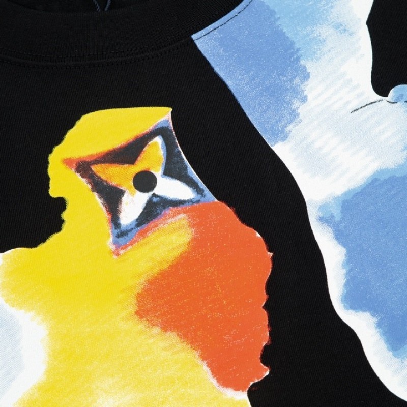 L0*is V*t0n Watercolor graffiti art printing t-shirt