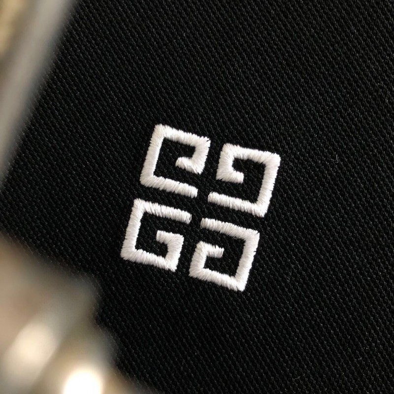 Givenchy Monochrome embroidered polo shirt with lapel