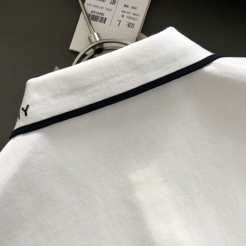 Givenchy Monochrome embroidered polo shirt with lapel