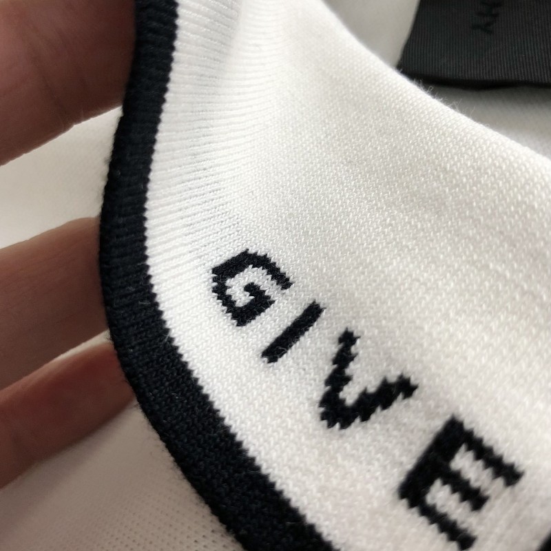Givenchy Monochrome embroidered polo shirt with lapel
