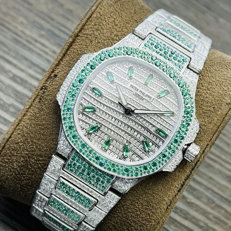2024 P**ek Ph**ppe 7118 Women's Nautilus Full Diamond Limited Edition
